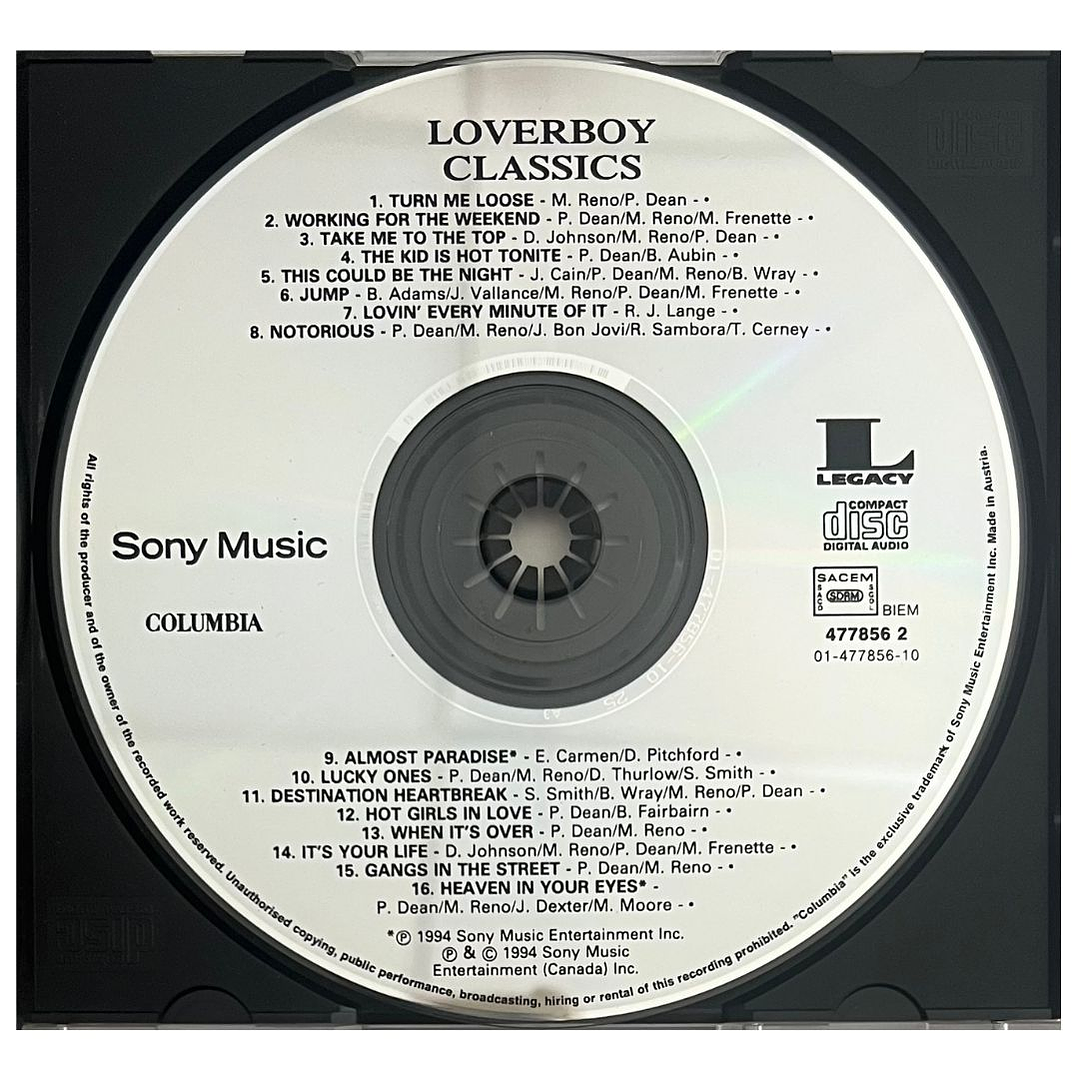 LOVERBOY - CLASSICS: THEIR GREATEST HITS / CD USADO 3