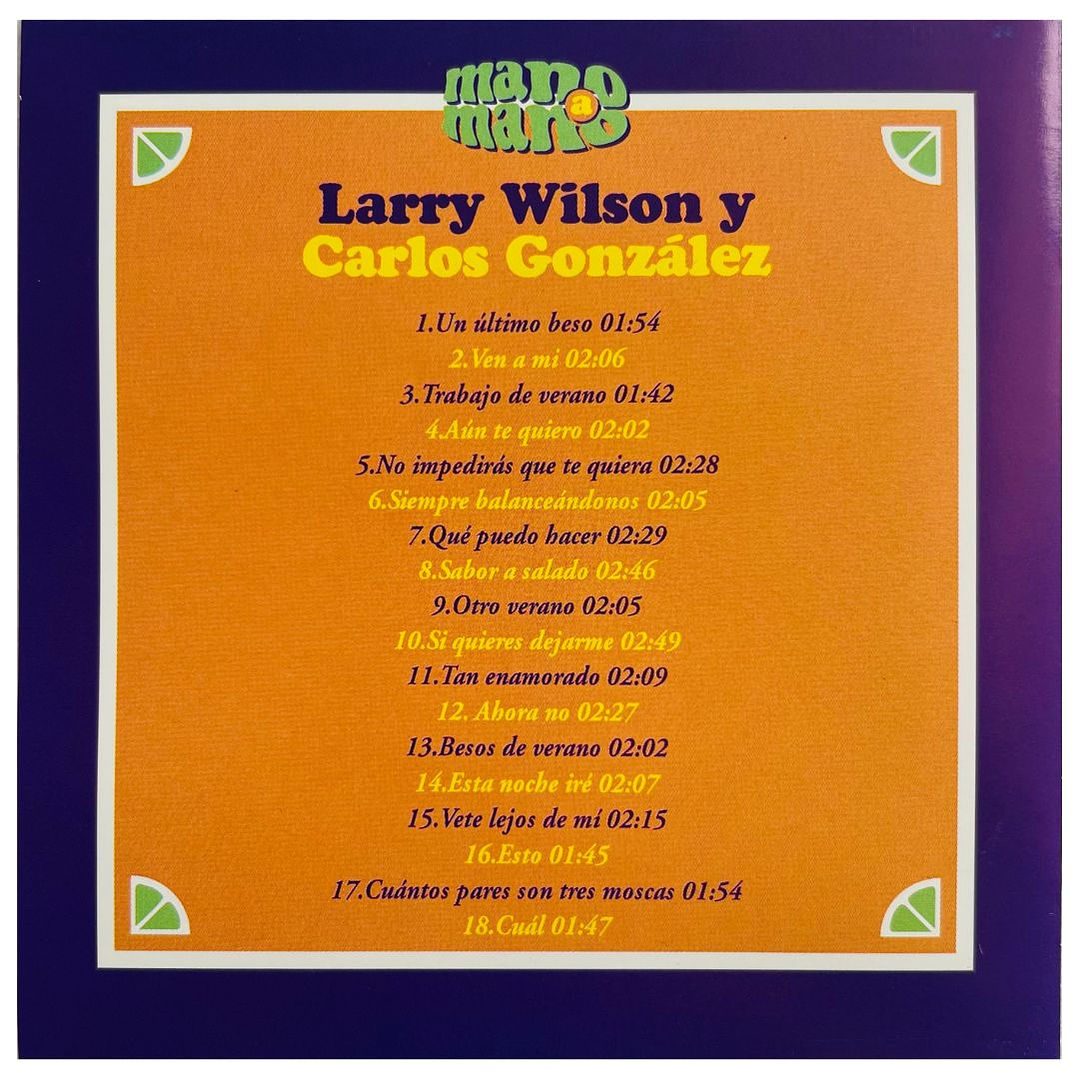 LARRY WILSON Y CARLOS GONZALEZ - MANO A MANO / CD USADO 5