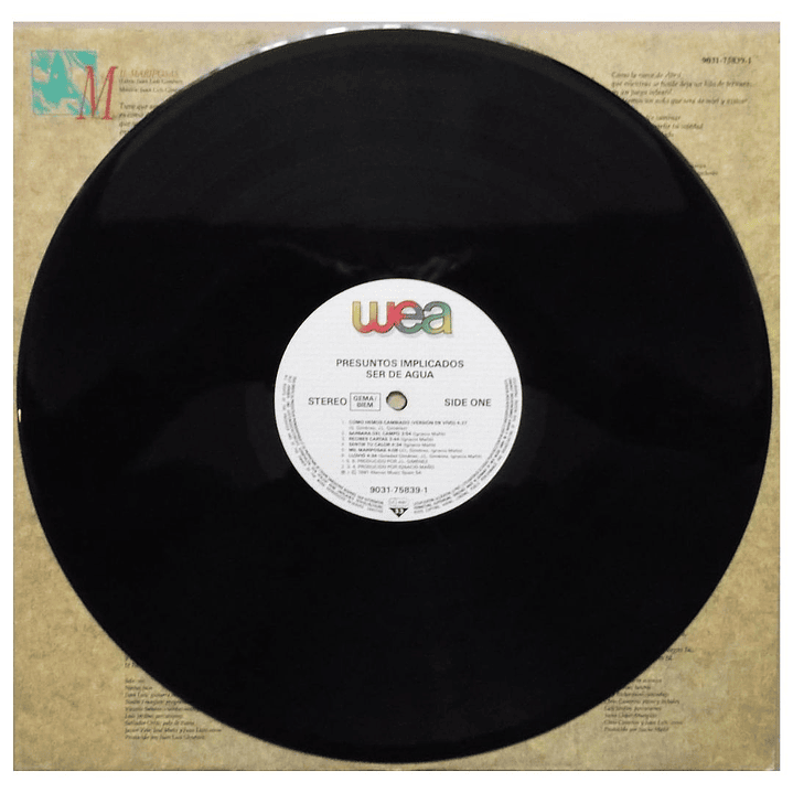 PRESUNTOS IMPLICADOS -	SER DE AGUA (LP+CD) / VINILO 4