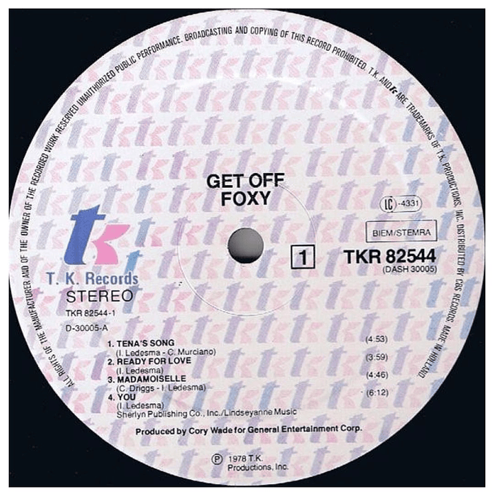 FOXY - GET OFF / VINILO USADO 3