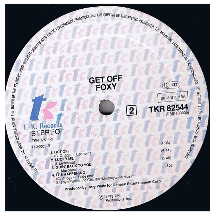 FOXY - GET OFF / VINILO USADO 4