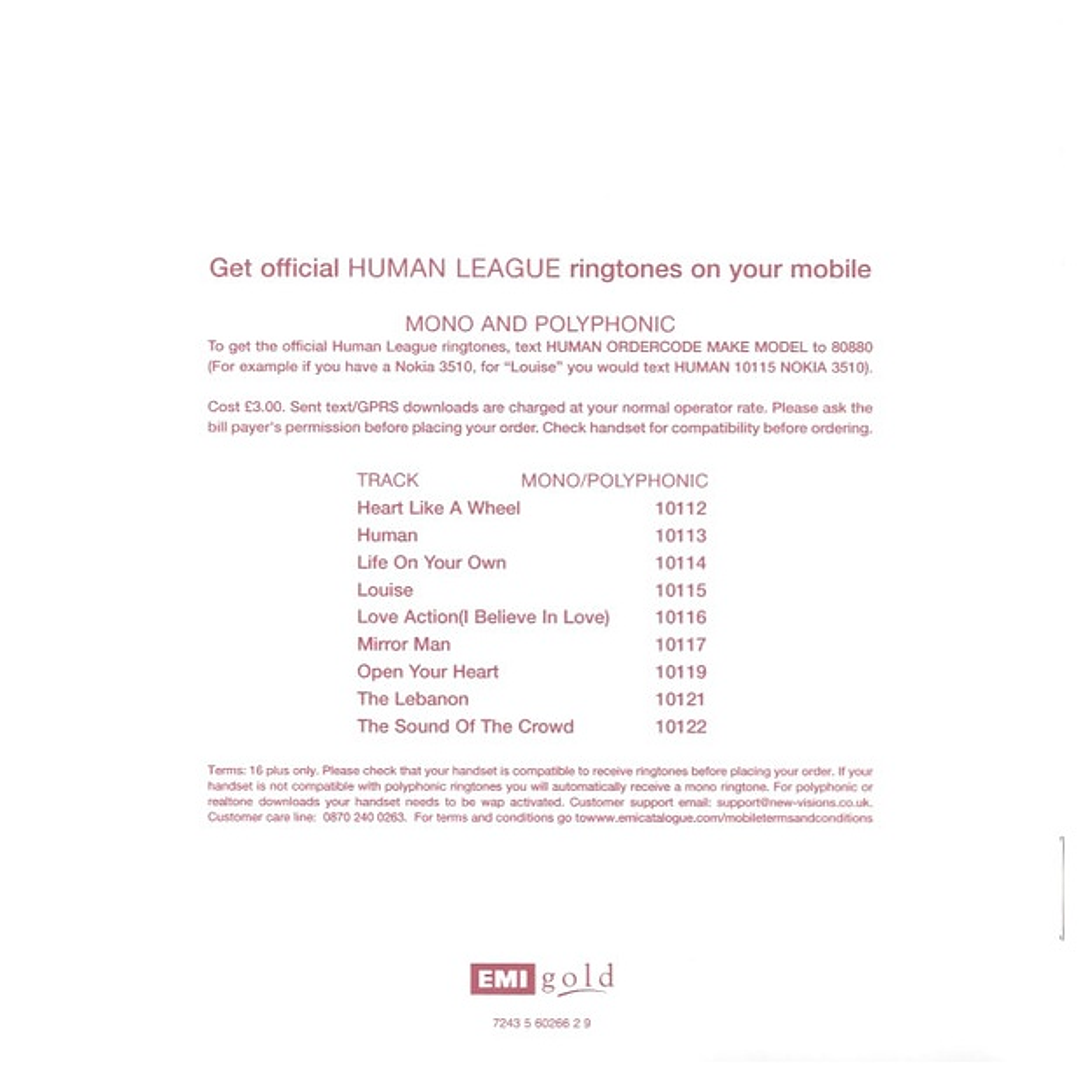 THE HUMAN LEAGUE - THE BEST OF / CD 3