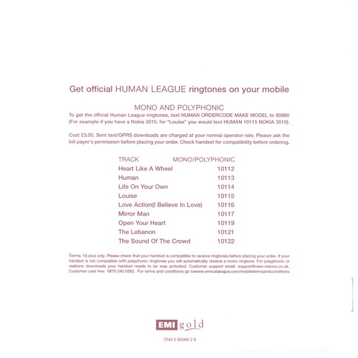 THE HUMAN LEAGUE - THE BEST OF / CD 3