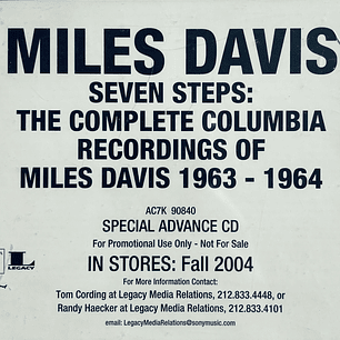 MILES DAVIS - SEVEN STEPS: THE COMPLETE COLUMBIA RECORDINGS 1963-1964  / CD