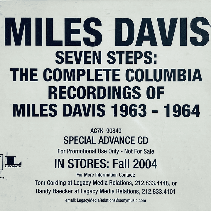 MILES DAVIS - SEVEN STEPS: THE COMPLETE COLUMBIA RECORDINGS 1963-1964  / CD 1