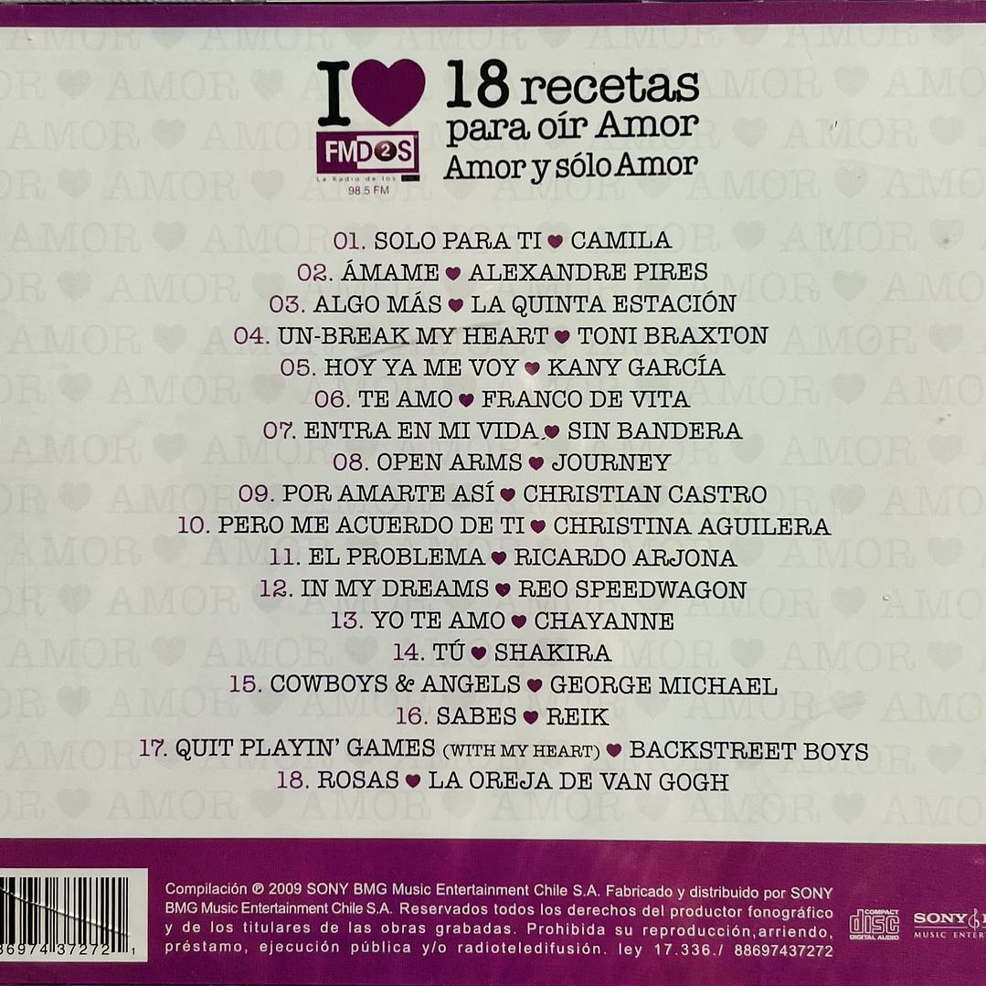 I LOVE FM2 - 18 RECETAS PARA OIR AMOR AMOR Y SOLO AMOR / CD 2