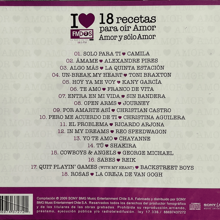 I LOVE FM2 - 18 RECETAS PARA OIR AMOR AMOR Y SOLO AMOR / CD 2
