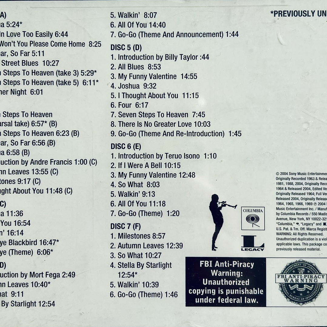 MILES DAVIS - SEVEN STEPS: THE COMPLETE COLUMBIA RECORDINGS 1963-1964  / CD 2