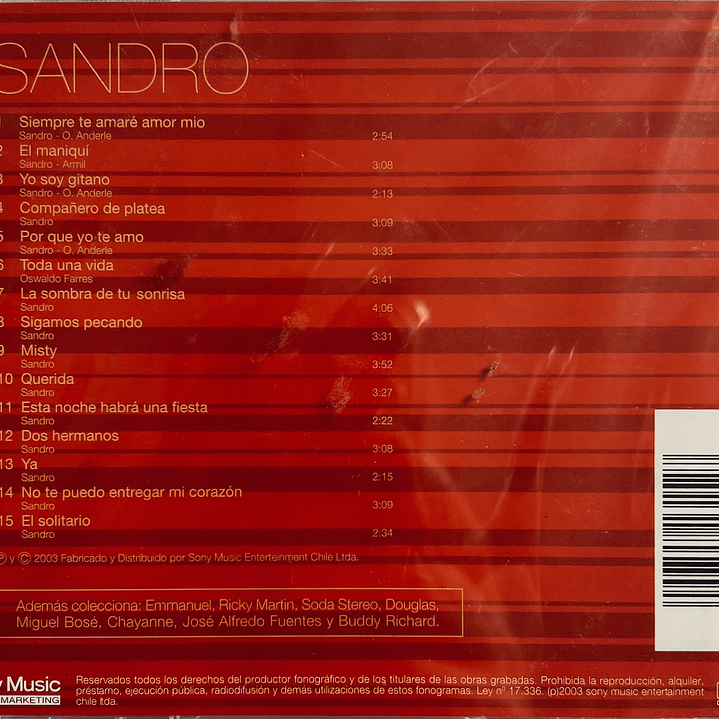SANDRO - COLECCIÓN ANIVERSARIO / CD 2