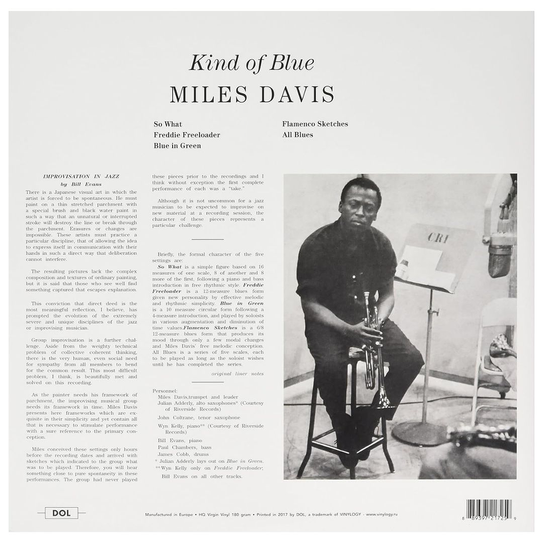MILES DAVIS - KIND OF BLUE (DELUXE GATEFOLD) / VINILO 2