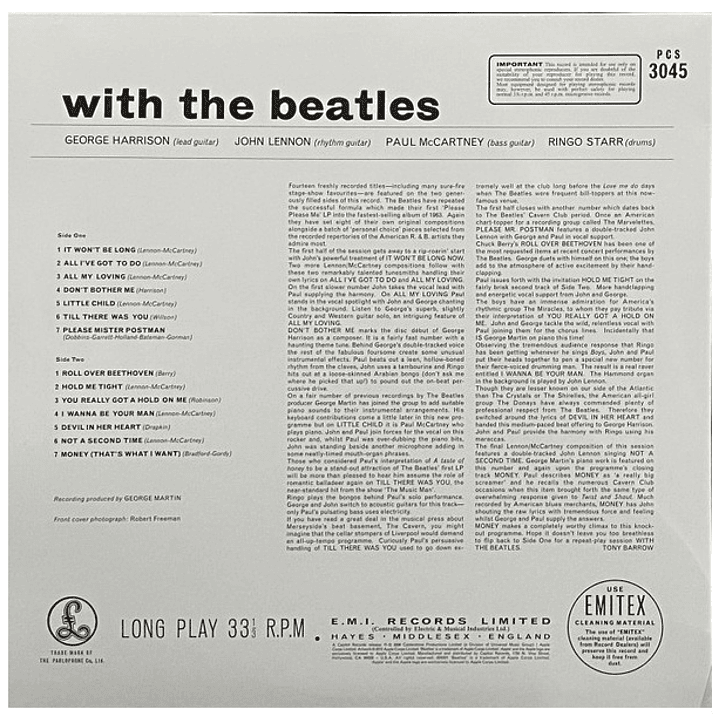 BEATLES - WITH THE BEATLES / VINILO 3
