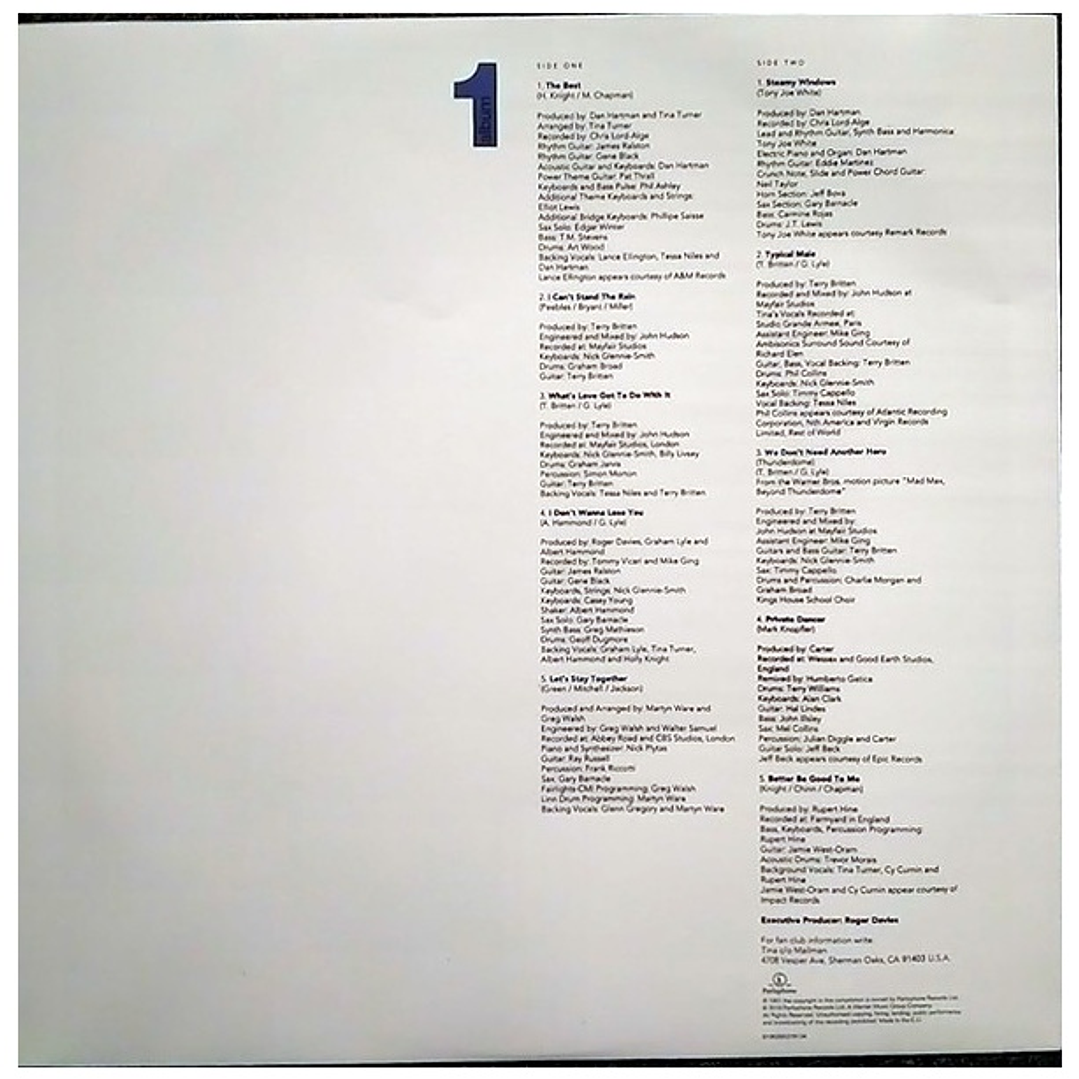 TINA TURNER - SIMPLY THE BEST (2LP) / VINILO 3