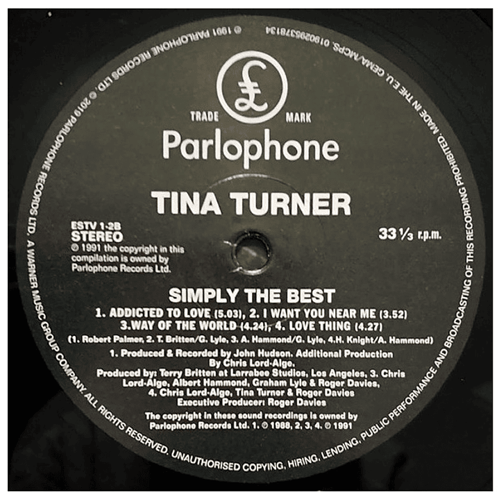 TINA TURNER - SIMPLY THE BEST (2LP) / VINILO 10