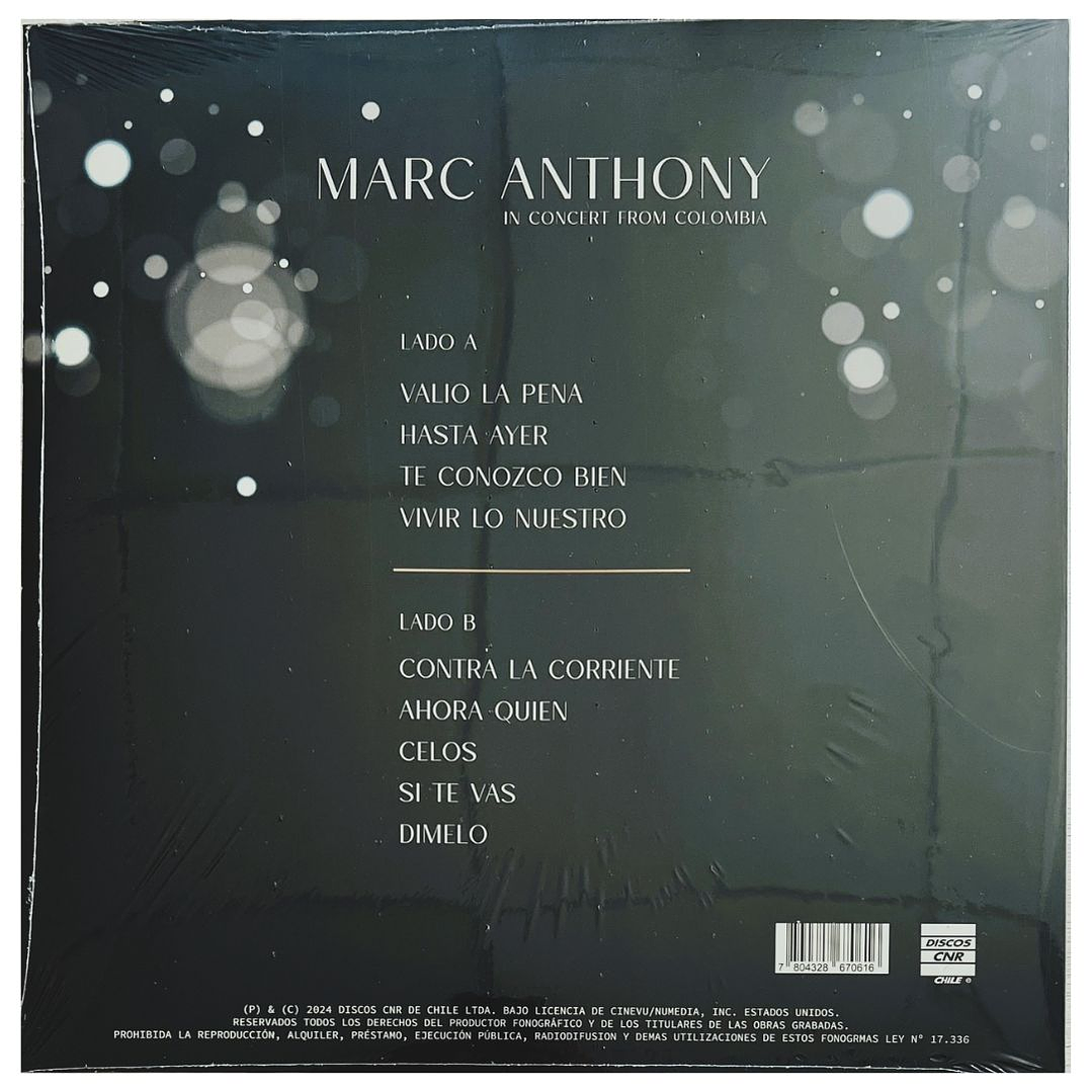 MARC ANTHONY - IN CONCERT FROM COLOMBIA / VINILO 2