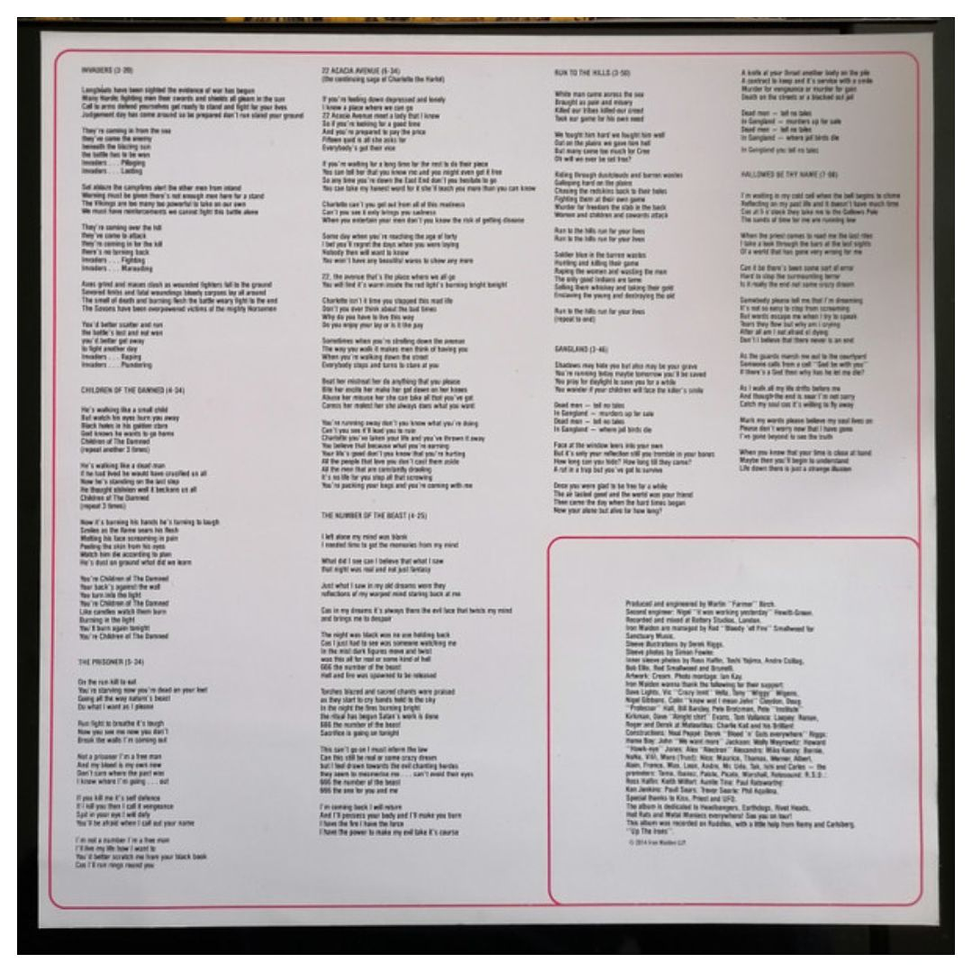 IRON MAIDEN - THE NUMBER OF THE BEAST / VINILO 4