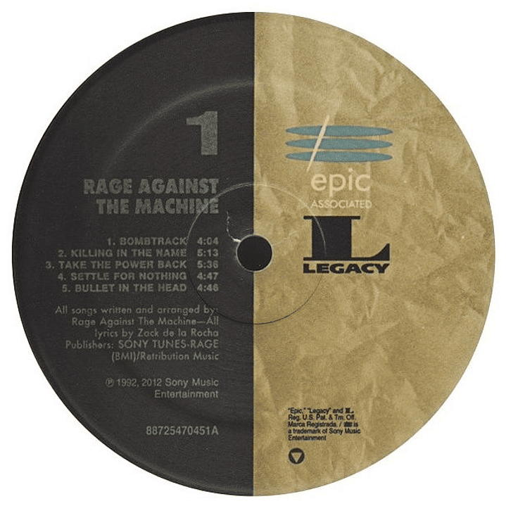 RAGE AGAINST THE MACHINE - RAGE AGAINST THE MACHINE XX / VINILO 3