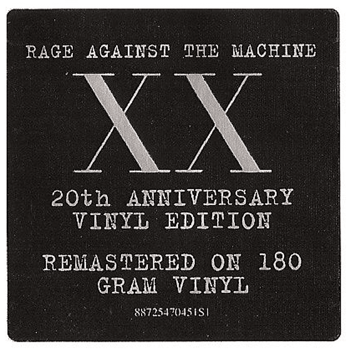 RAGE AGAINST THE MACHINE - RAGE AGAINST THE MACHINE XX / VINILO 7