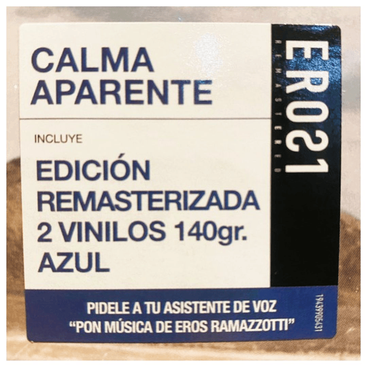 EROS RAMAZZOTTI - CALMA APARENTE (2LP) (BLUE VINYL) / VINILO 4