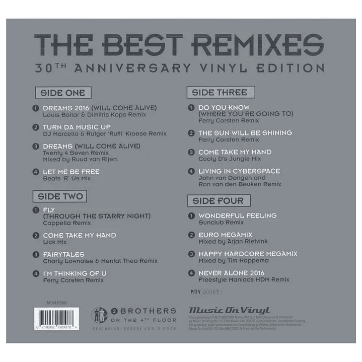 2 BROTHERS ON THE 4TH FLOOR - BEST REMIXES (2LP) / VINILO  2