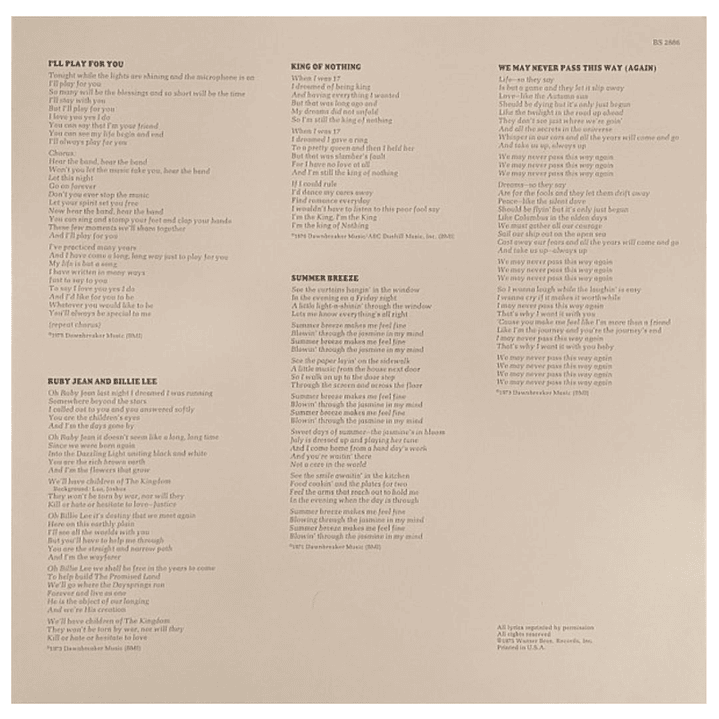 SEALS & CROFTS - GREATEST HITS / VINILO USADO 5