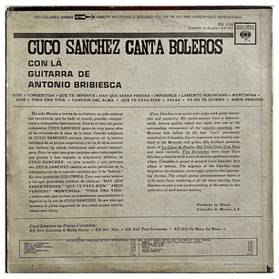 CUCO SANCHEZ - CANTA BOLEROS / VINILO USADO