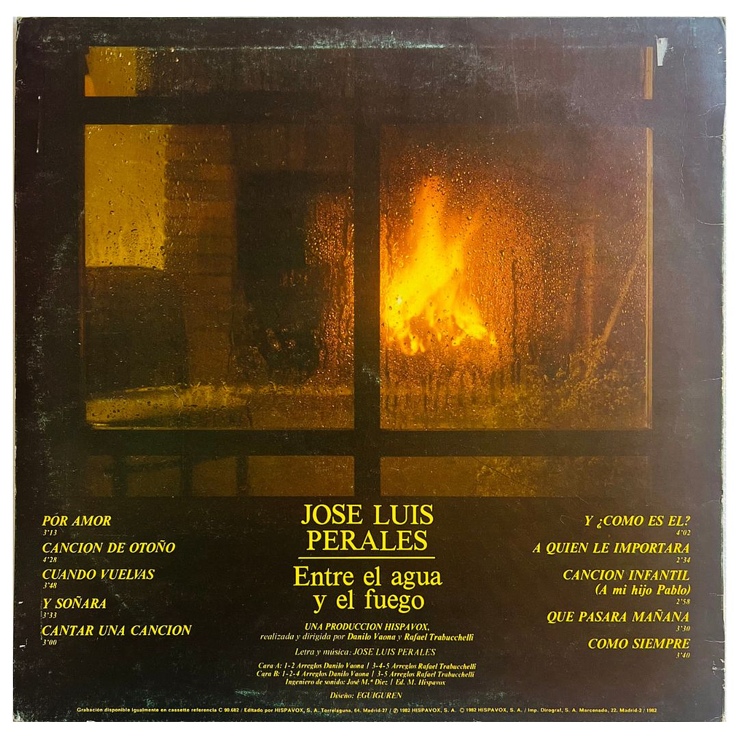 JOSE LUIS PERALES - ENTRE EL AGUA Y EL FUEGO / VINILO USADO 2