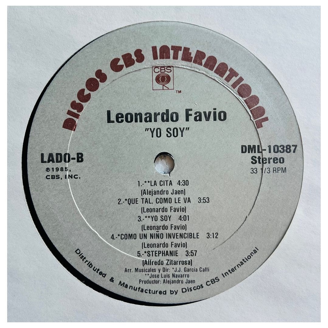 LEONARDO FAVIO - YO SOY / VINILO USADO 4