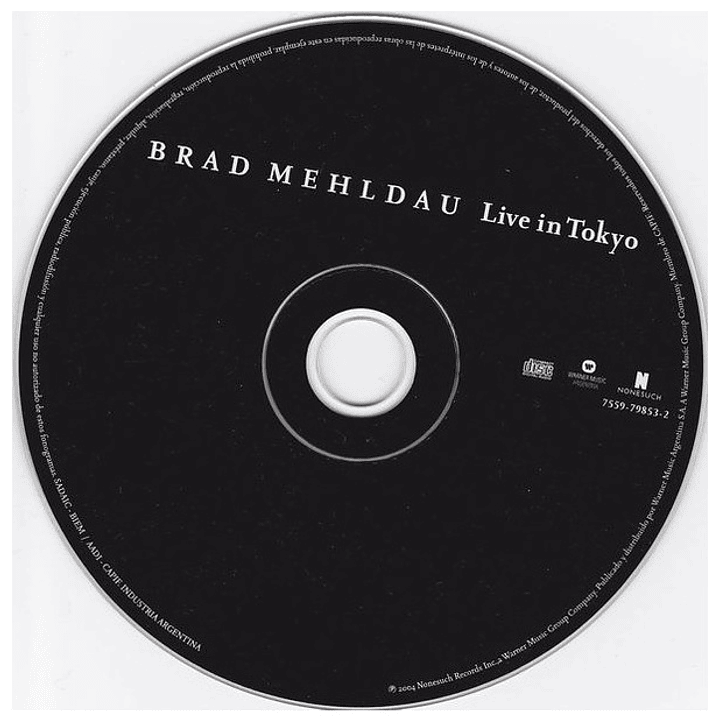 BRAD MEHLDAU - LIVE IN TOKYO / CD USADO 2