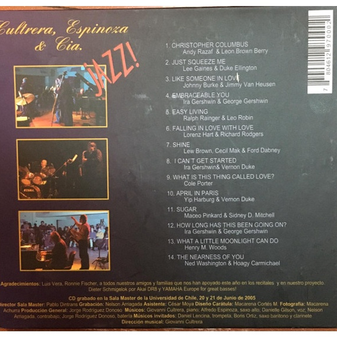 CULTRERA, ESPINOZA & CIA - JAZZ! (DIGIPACK) / CD USADO 2