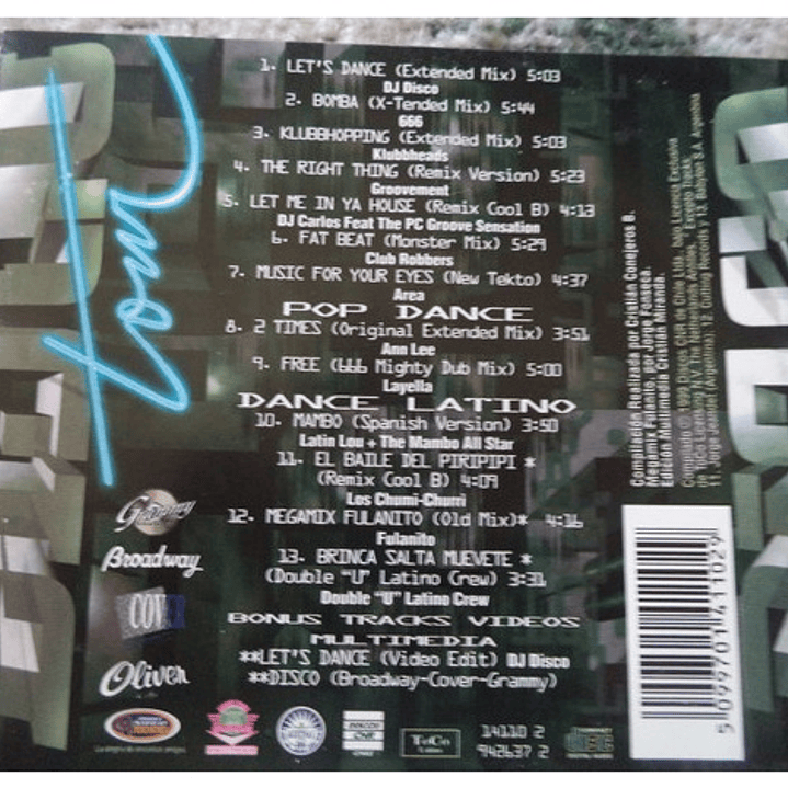 DISCO TOUR - GRAMMY BROADWAY COVER / CD USADO 2