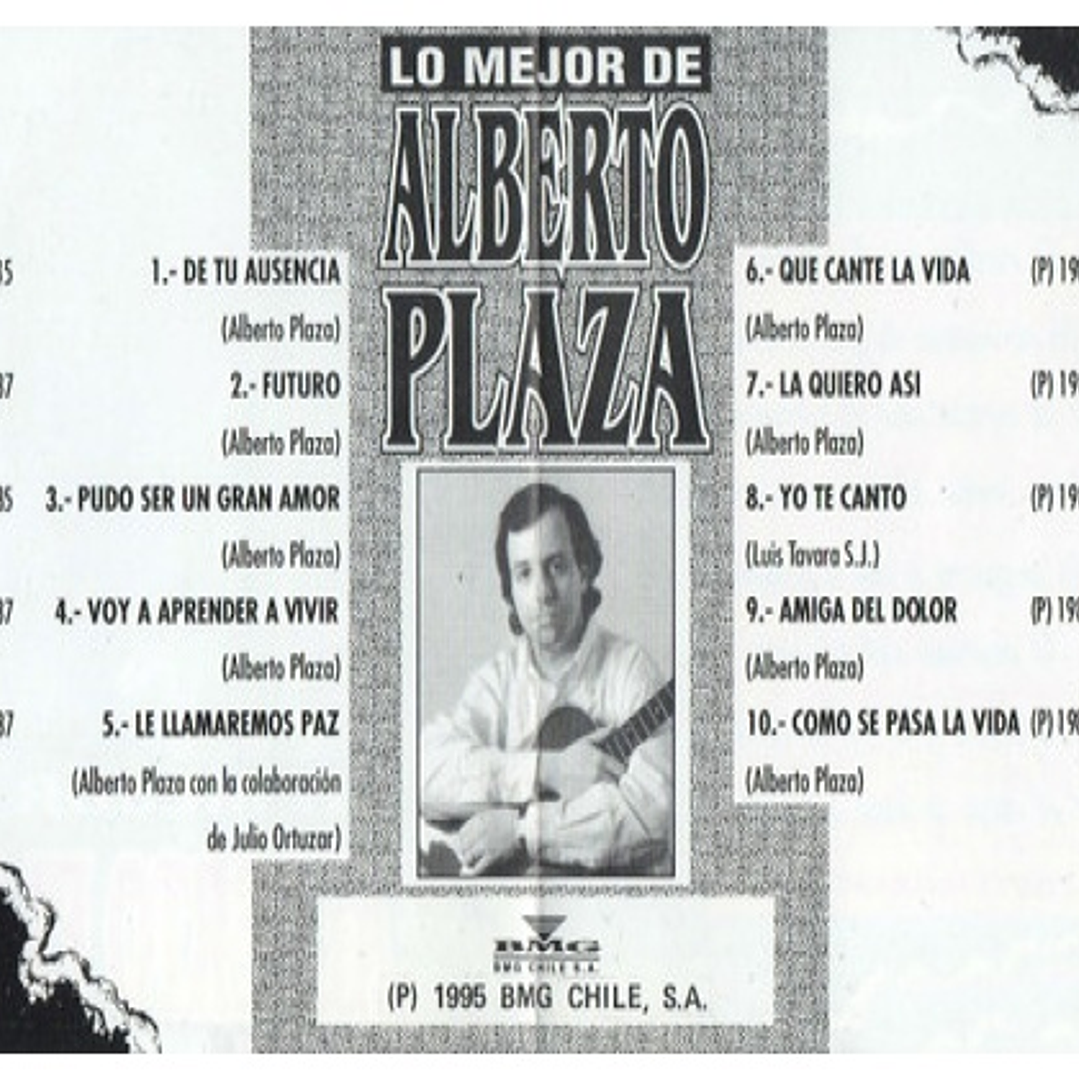 ALBERTO PLAZA - LO MEJOR (VENEZUELA 1995) / CD USADO 3