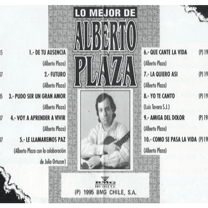 ALBERTO PLAZA - LO MEJOR (VENEZUELA 1995) / CD USADO 3