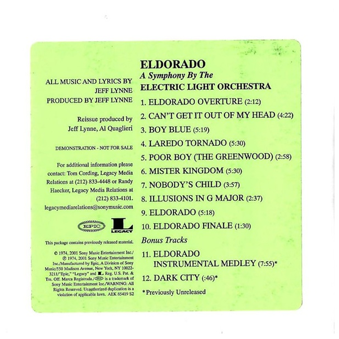 ELECTRIC LIGHT ORCHESTRA - ELDORADO (ADVANCE CD) / CD USADO 2
