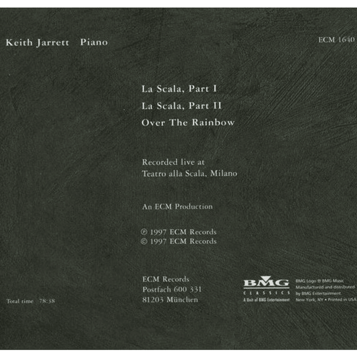 KEITH JARRETT - LA SCALA / CD USADO 2