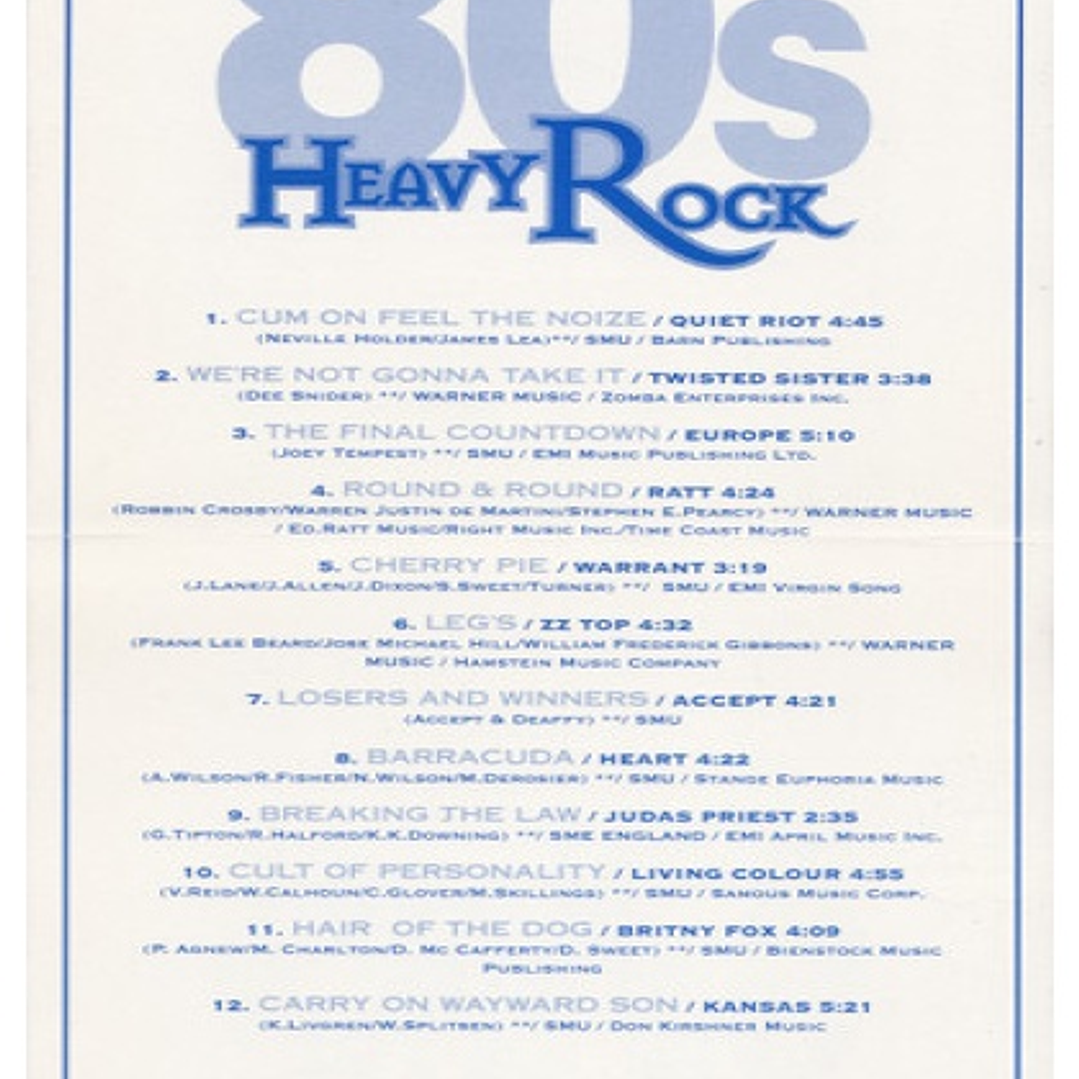 80's OLD WAVE - HEAVY ROCK - VARIOS / CD USADO 4