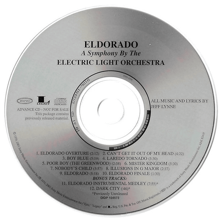 ELECTRIC LIGHT ORCHESTRA - ELDORADO (ADVANCE CD) / CD USADO 3