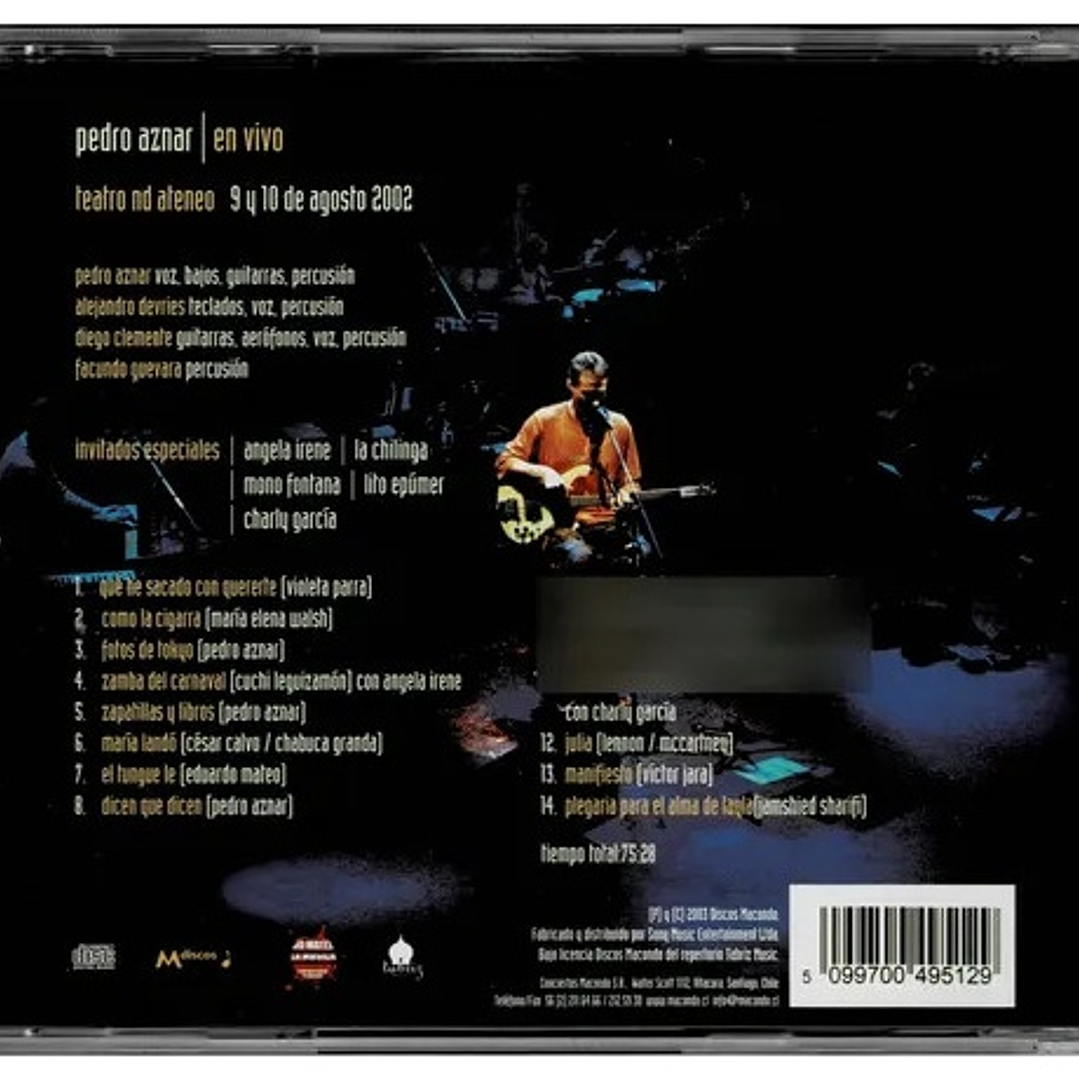 PEDRO AZNAR - EN VIVO / CD USADO 2