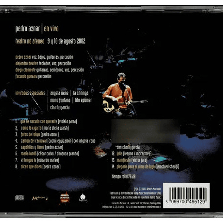 PEDRO AZNAR - EN VIVO / CD USADO 2