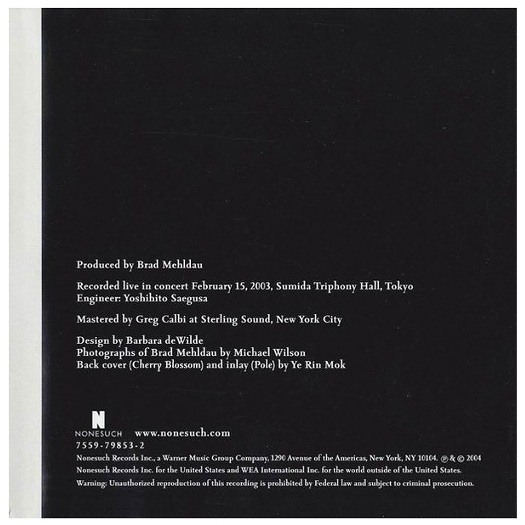 BRAD MEHLDAU - LIVE IN TOKYO / CD USADO 4