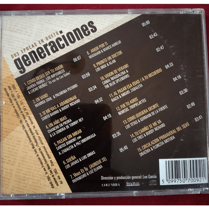 GENERACIONES - DOS EPOCAS EN DUETO - VARIOS / CD USADO 3