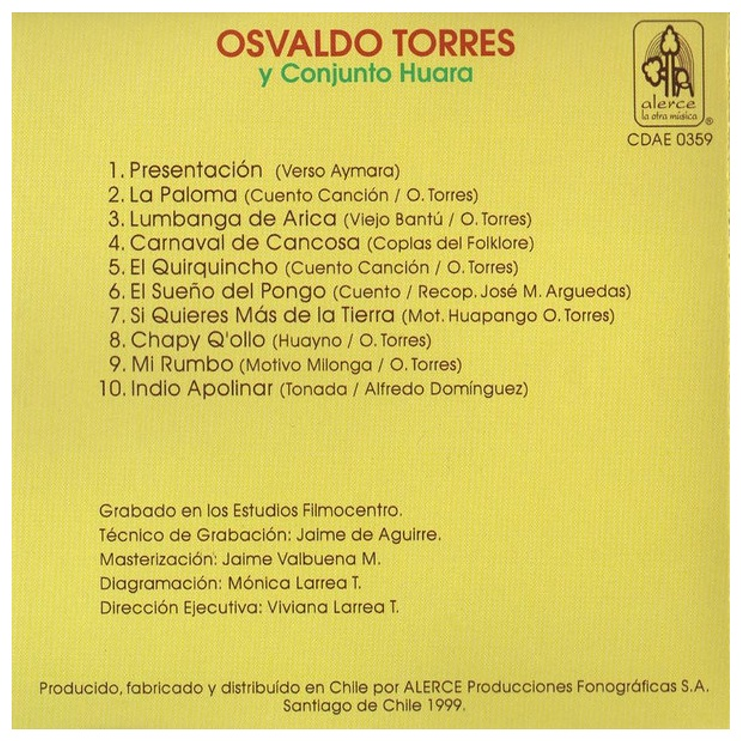 OSVALDO TORRES - DESDE LOS ANDES A LA CIUDAD / CD USADO 2
