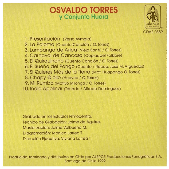 OSVALDO TORRES - DESDE LOS ANDES A LA CIUDAD / CD USADO 2