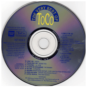 THE VERY BEST OF TOCO - VARIOUS / CD USADO