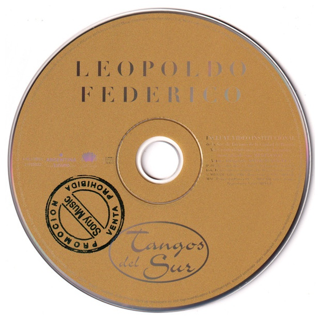 LEOPOLDO FEDERICO - TANGOS DEL SUR / CD USADO 3
