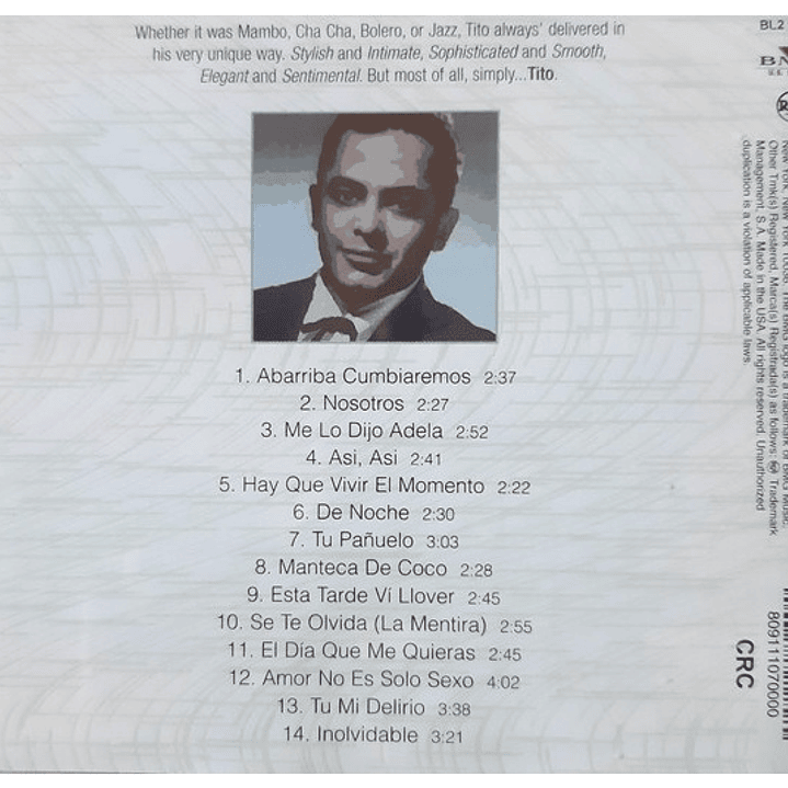 TITO RODRIGUEZ - NOSOTROS / CD USADO 2