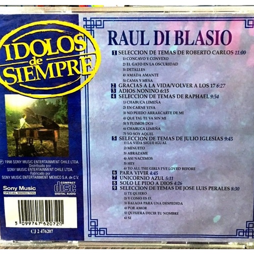 RAUL DI BLASIO - IDOLOS DE SIEMPRE / CD USADO 3