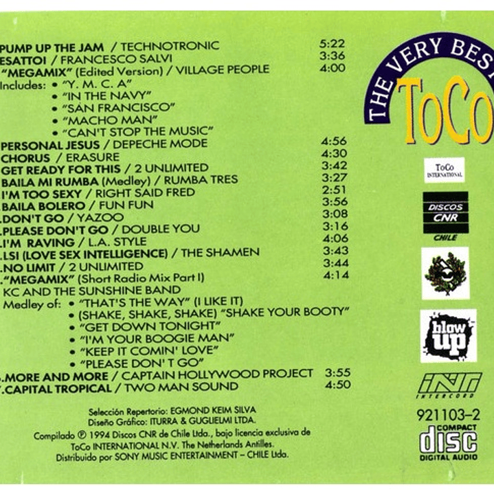 THE VERY BEST OF TOCO - VARIOUS / CD USADO 3