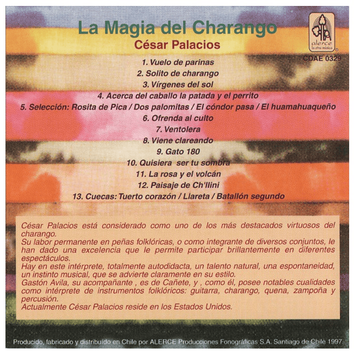 CESAR PALACIOS - LA MAGIA DEL CHARANGO / CD USADO 6