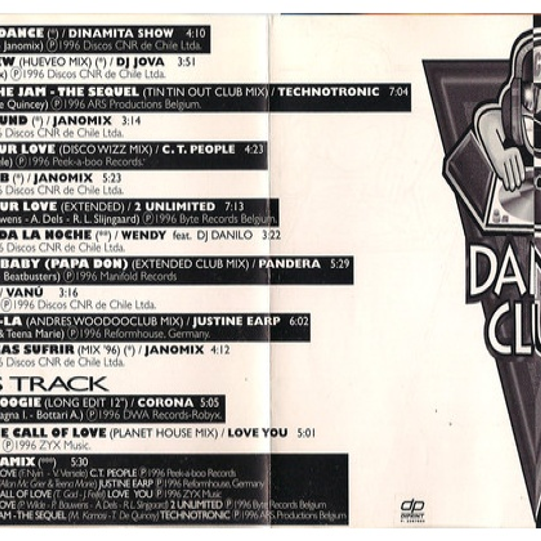 DANCE CLUB 2 - VANGUARDIA NACIONAL - VARIOS / CD USADO 7