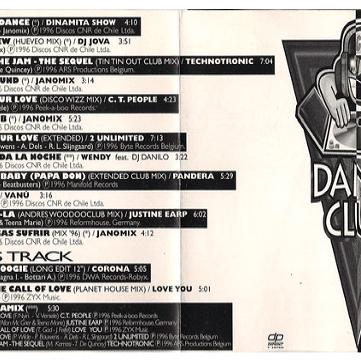 DANCE CLUB 2 - VANGUARDIA NACIONAL - VARIOS / CD USADO 7